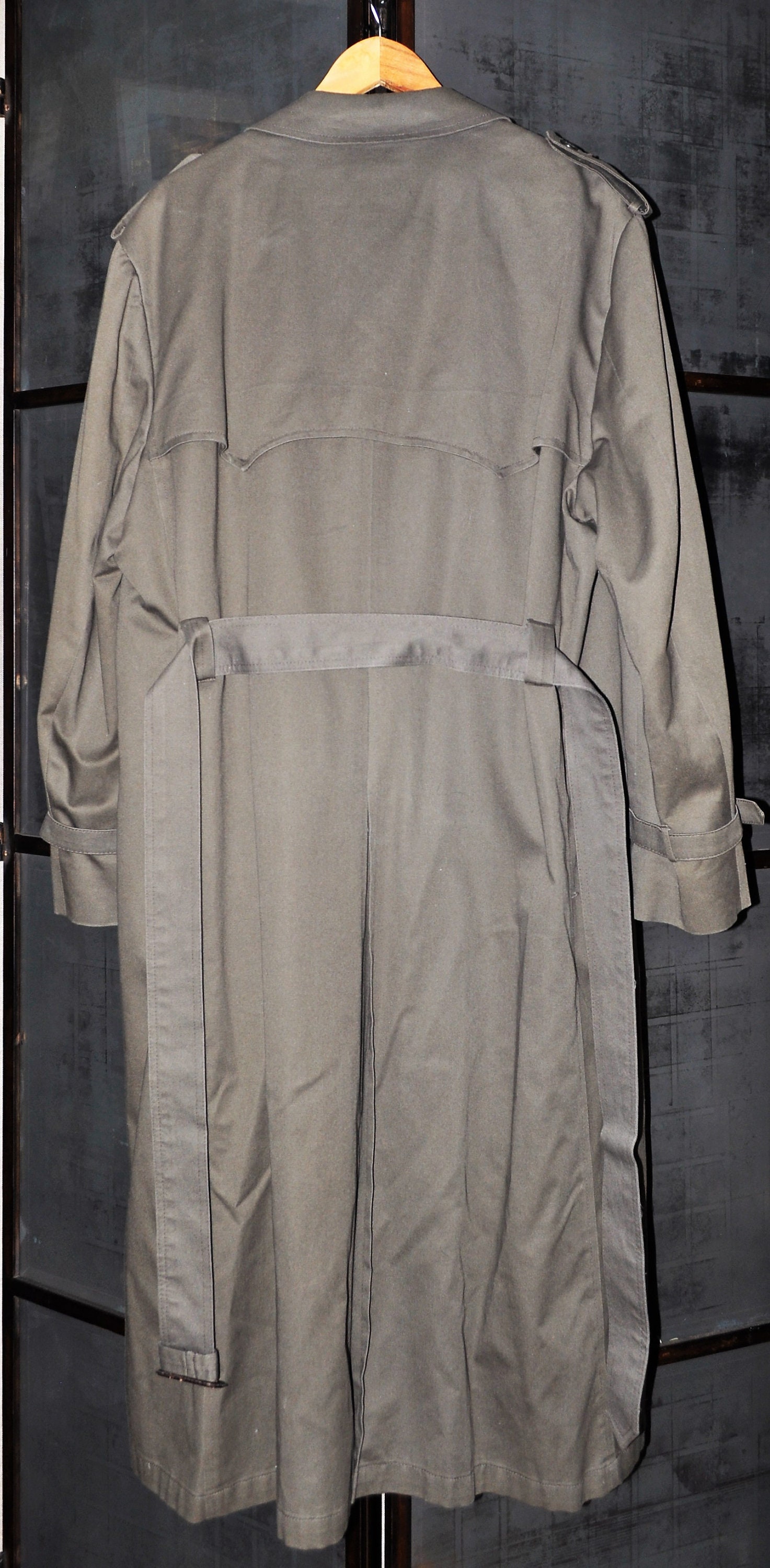 Vintage Christian Dior Monsieur Trench Coat Removable Wool Lined ~ Sz 44 R  44R