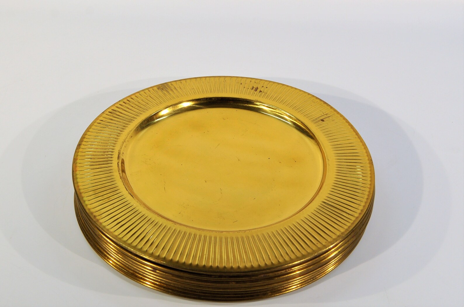 Set of 12 Solid Brass Chargers Plate for /vintage Etsy