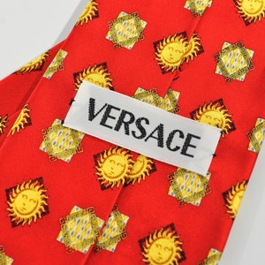 Versace Silk Tie Red & Yellow, in mint condition
