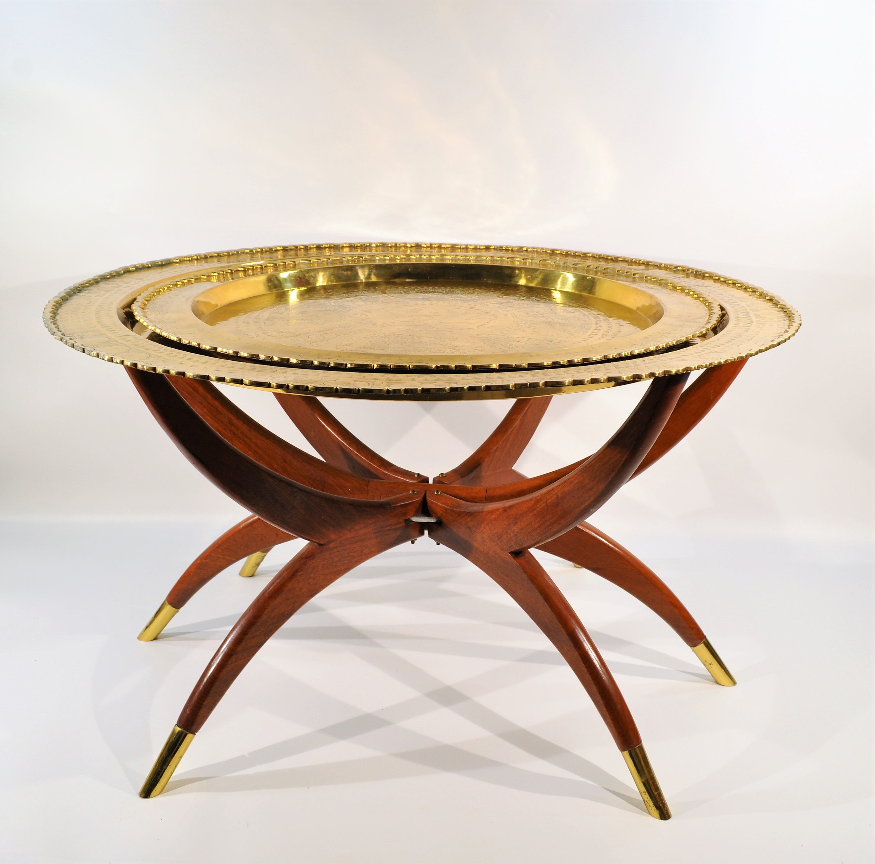 Brass coffee on sale table tray