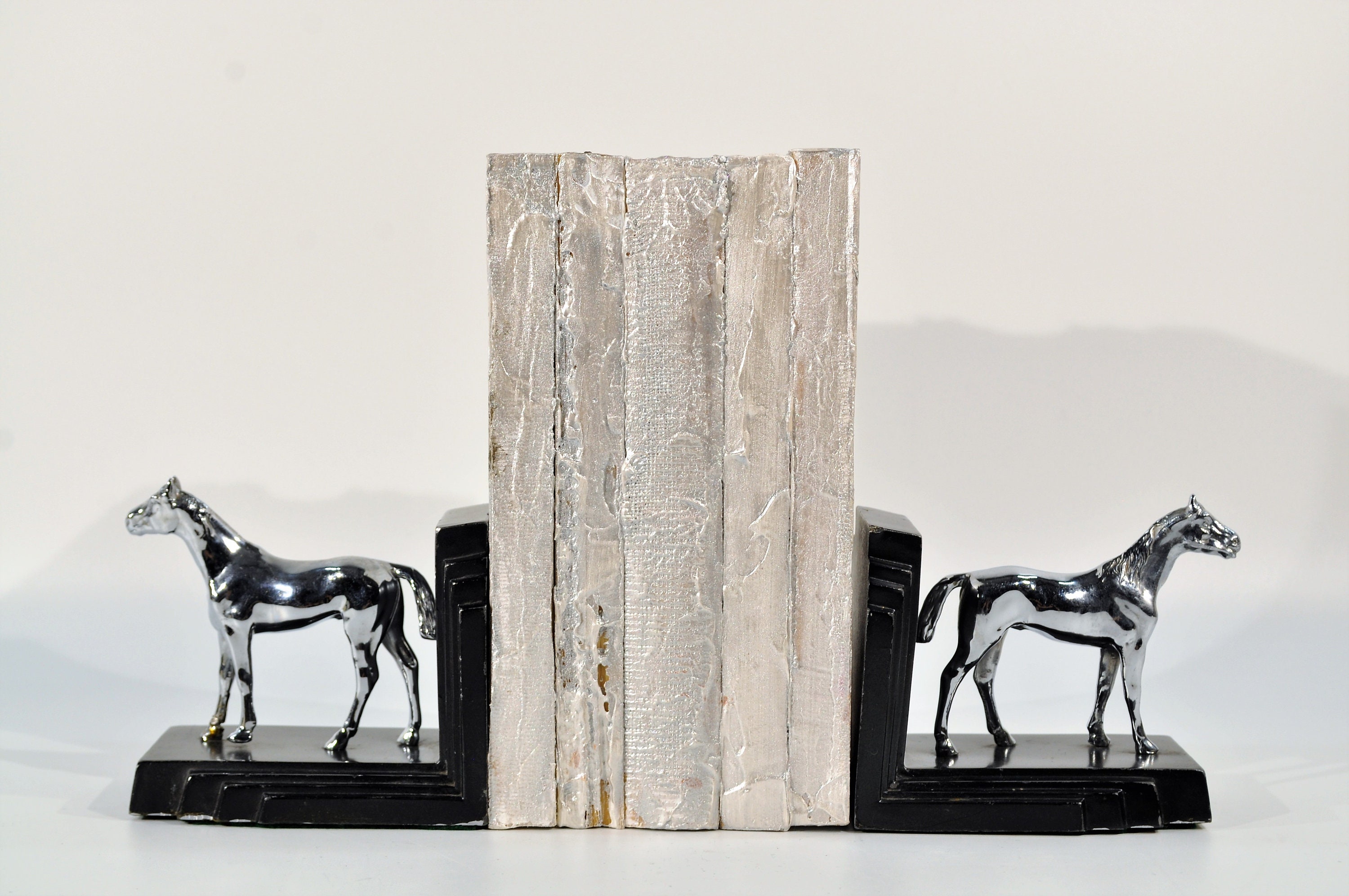 Metal Horse Bookends Etsy