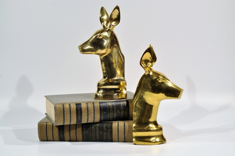 brass deer head