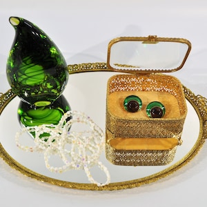 24K Plated Ormolu Gold Filigree Jewelry Box