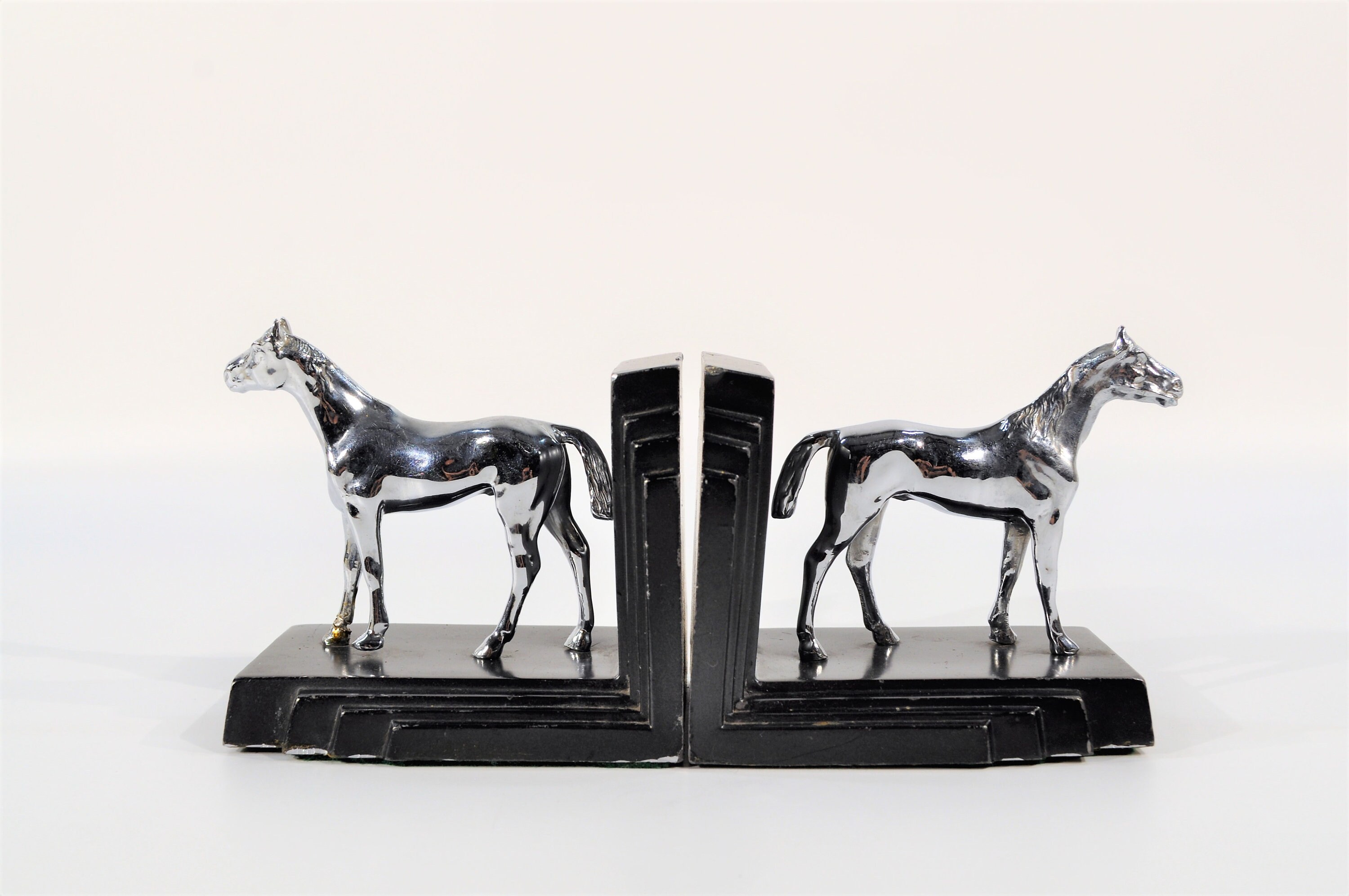 Metal Horse Bookends Etsy