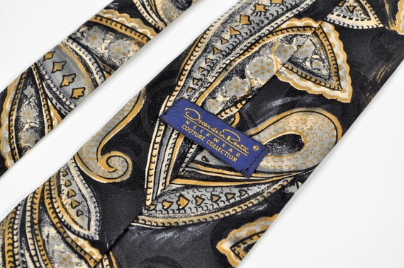 Oscar de la Renta Couture Collection Tie Paisley … - image 1