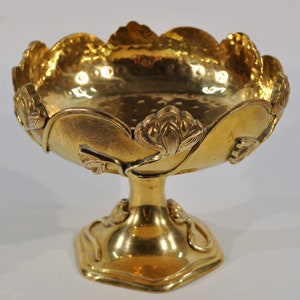 Mid century Pedestal Brass Decorative Bowl/Catchall Bowl/Candy bowl