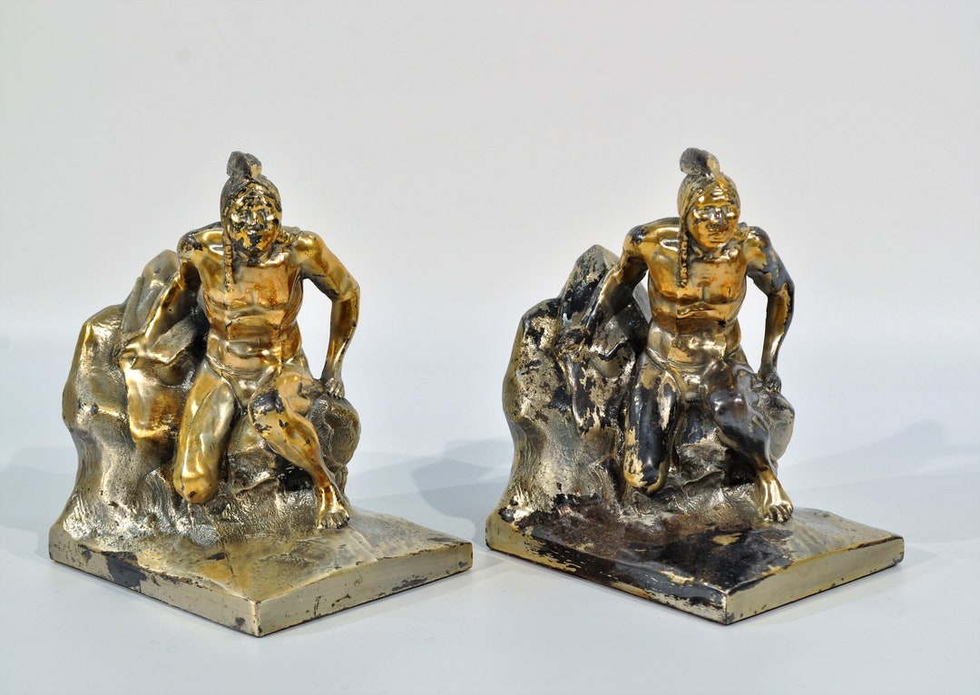 Made in USA Indian Scout Bookend by P.M. Craftsman /native