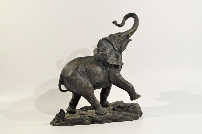 Giant of The Serengeti Franklin Mint Bronze Elephant/Elephant Etsy