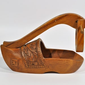 French Wooden Clog/Sabot Bottle Holder/Vintage Wine Bottle Rack Holder