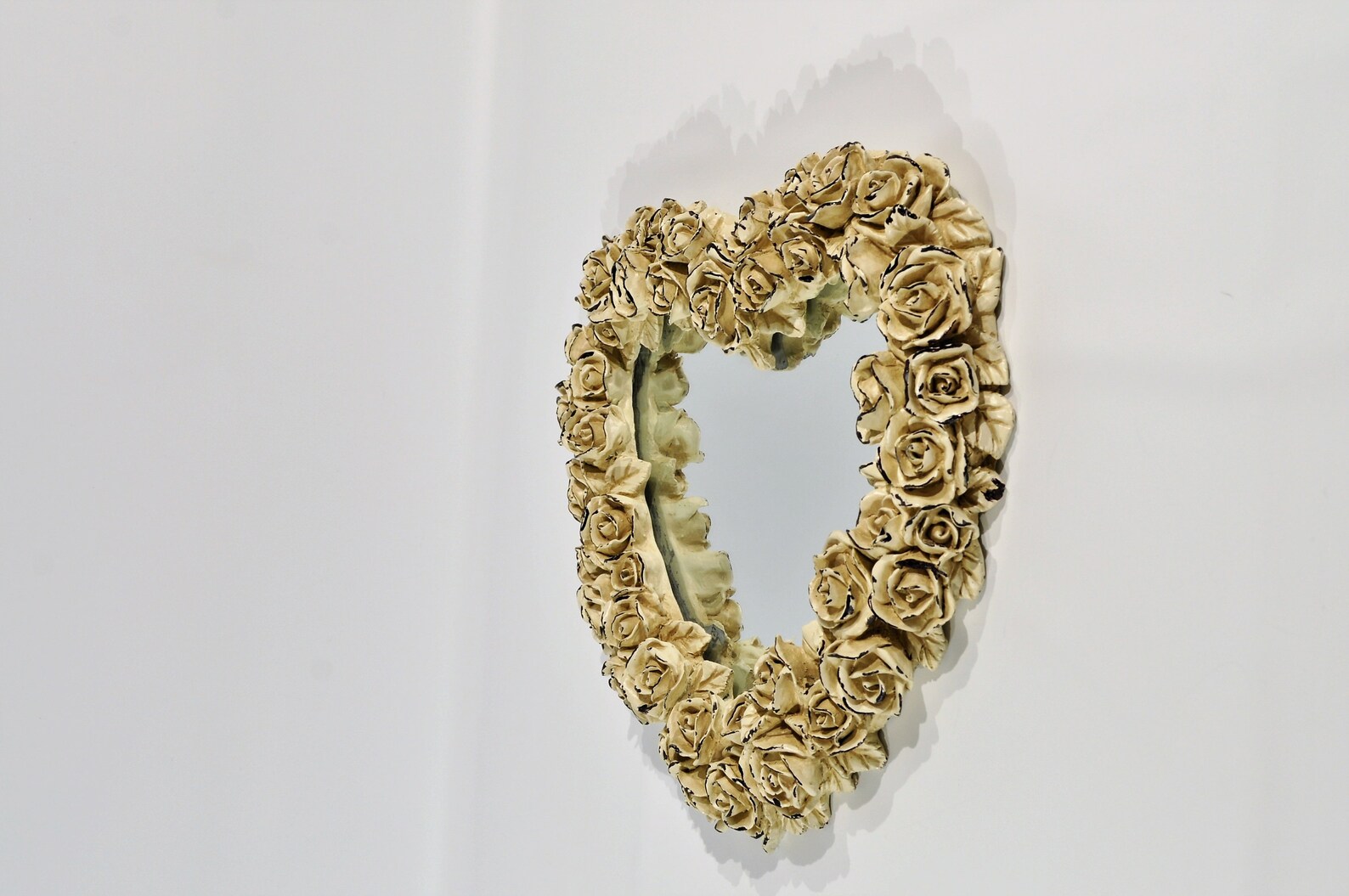 Mirror Vintage Decoline New York Heart Rose/ Heart Shaped Etsy