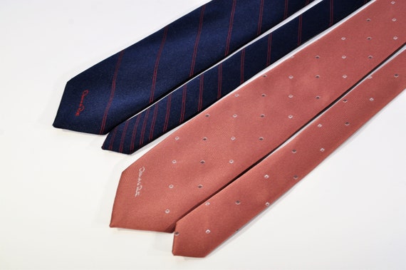 Oscar de la Renta Tie Set of 2 /Vintage Oscar De … - image 3