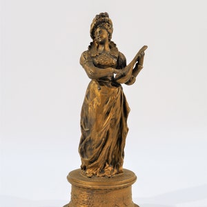 Art Nouveau Brass Woman Statue