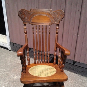 Antique rocking chair leather seat replacement store