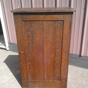 Antique Mission Style One Door Document Flat File Storage Cabinet Quarter Sawn Oak 1910 image 2