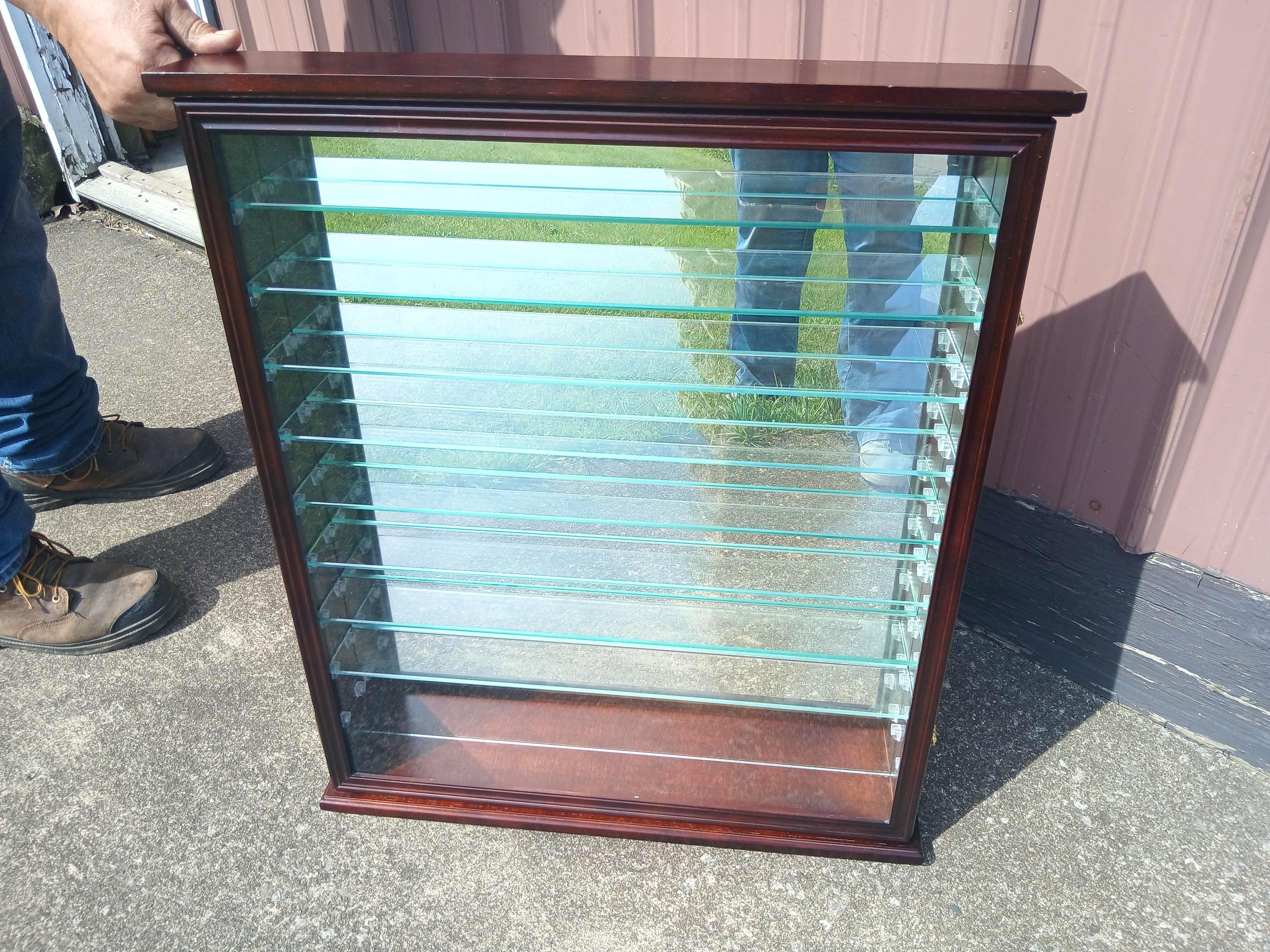 Vintage Brass and Glass Shelves - Etsy