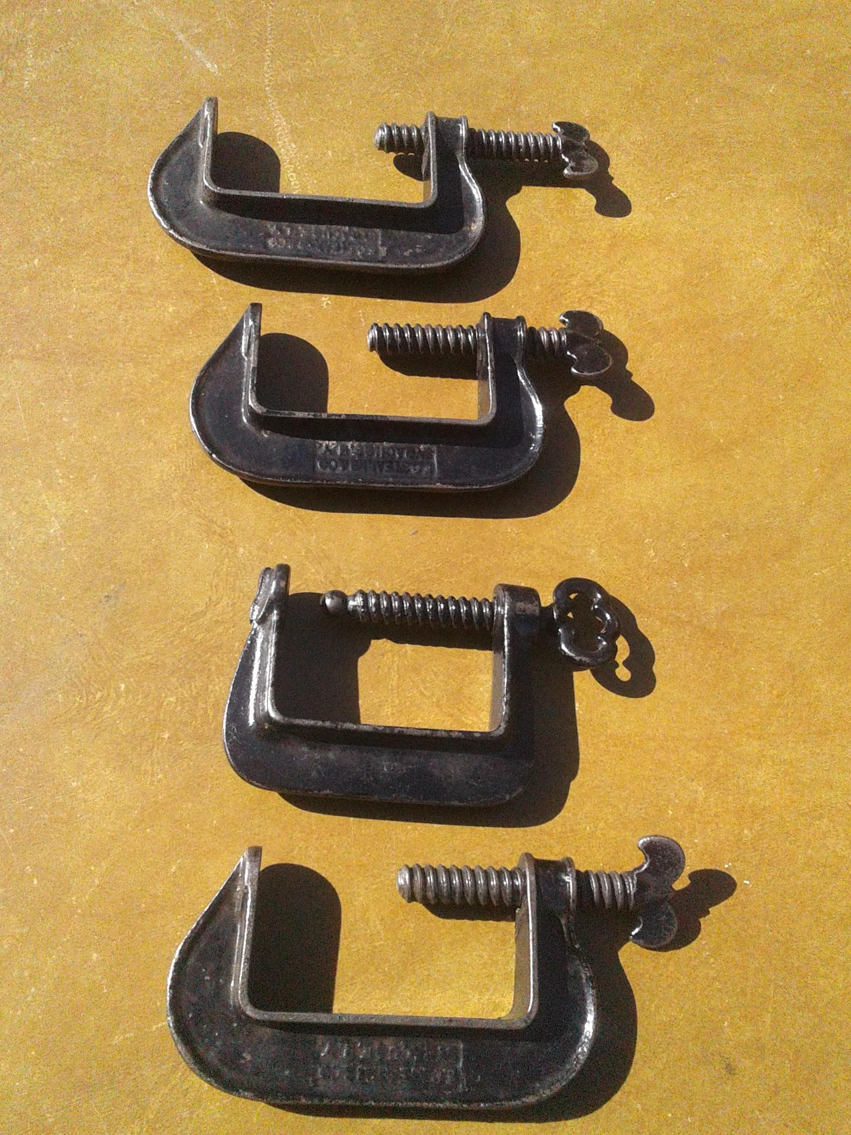 【1890s USA antique】刺繍用クランプ キャストアイアン　アメリカ Antique C Clamps - Etsy