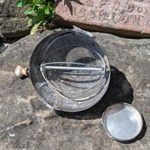 Antique Flour Sifter Cone with Cap Hardware for Hoosier Cabinet