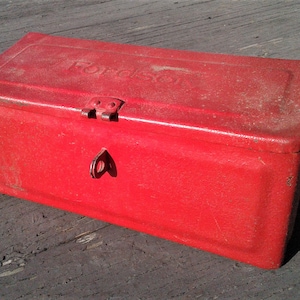 Antique Fordson Tractor Steel Utility Tool Box 1925s Era