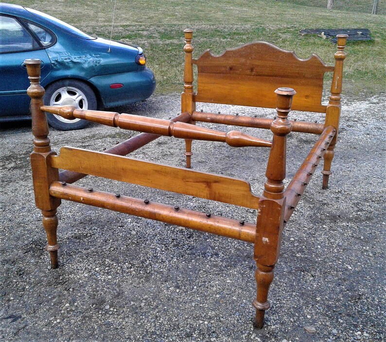 Antique Maple Rope Bed 1860s Era Etsy