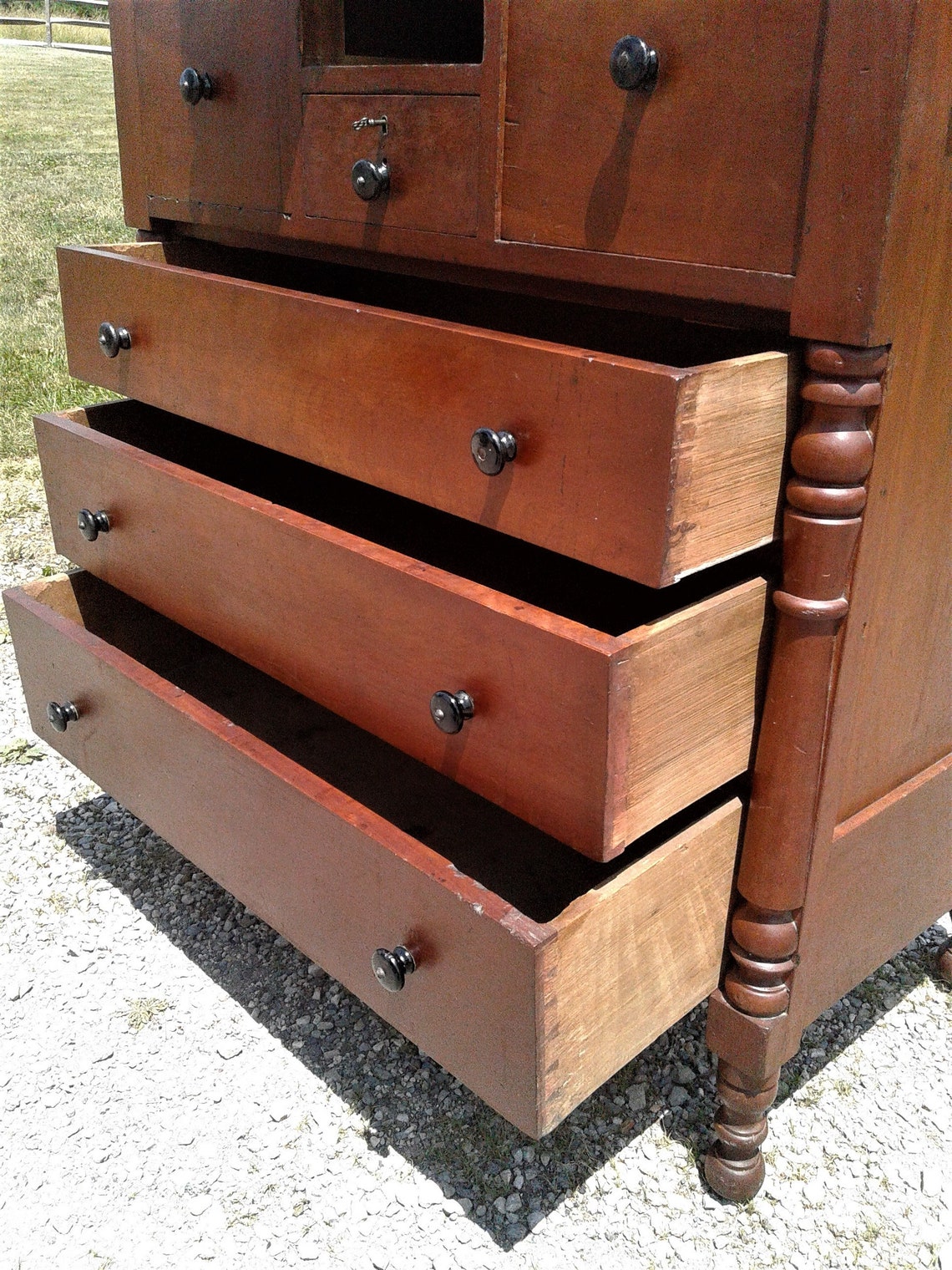 Antique Empire Cherry Chest of Drawers 1830s w/ Hidden Etsy