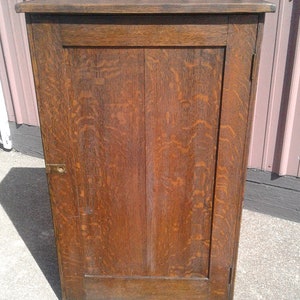 Antique Mission Style One Door Document Flat File Storage Cabinet Quarter Sawn Oak 1910 image 5