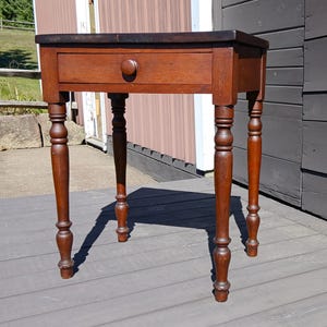 Antique Walnut One Drawer Stand 1860s Era