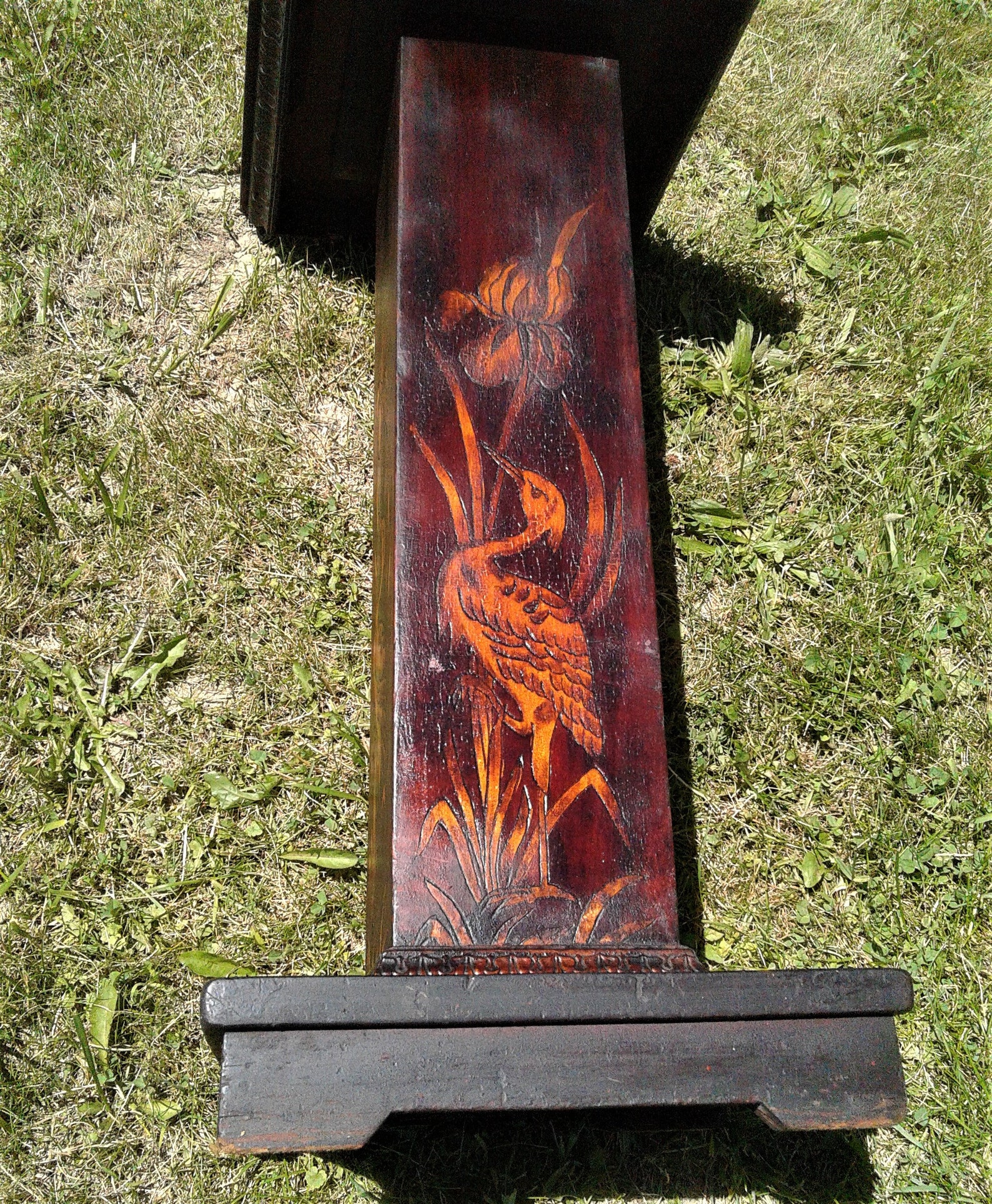 Antique Victorian Pedestal Plant Stand W Hand Carved Heron and - Etsy