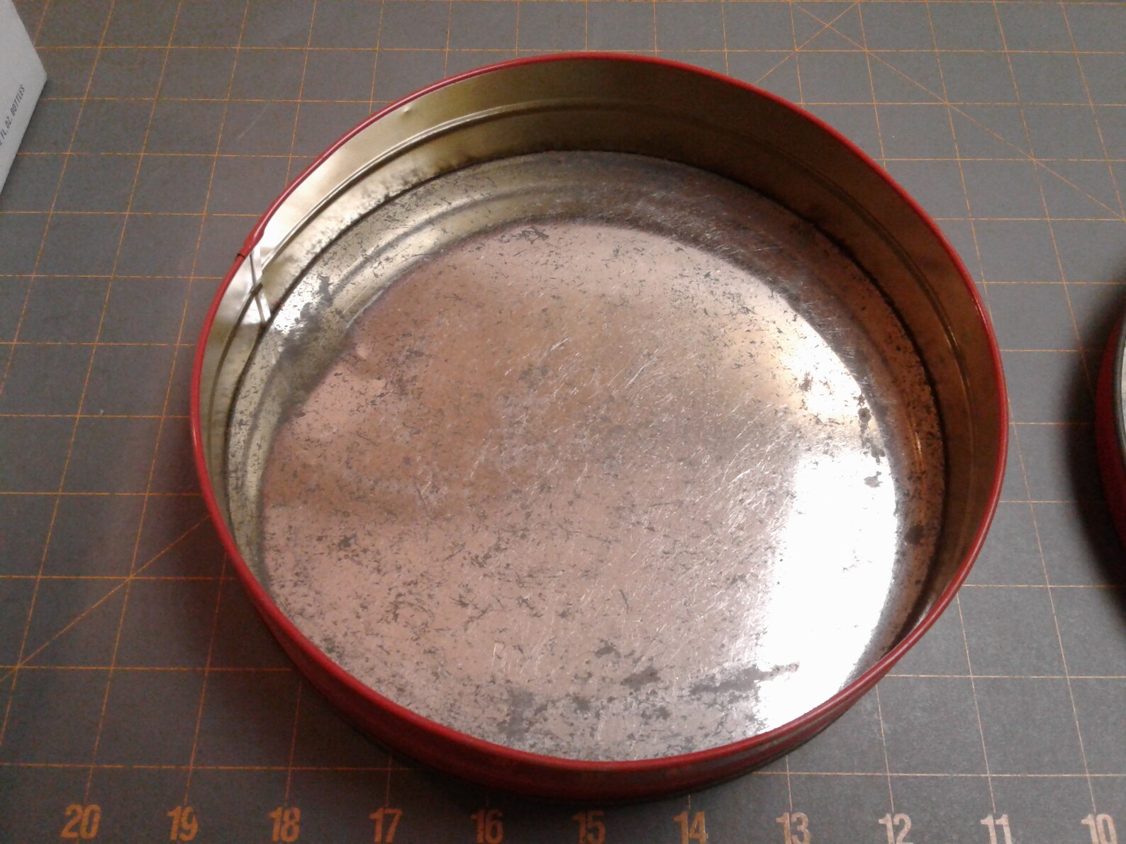 Christmas Round Cookie Tin Fireside Holiday Scene with Etsy