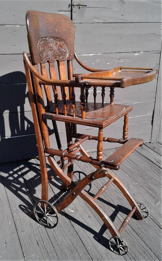Antique stroller high chair cheap