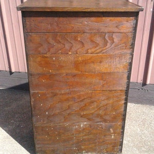 Antique Mission Style One Door Document Flat File Storage Cabinet Quarter Sawn Oak 1910 image 10