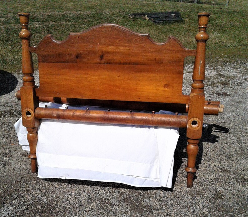 Antique Maple Rope Bed 1860s Era Etsy