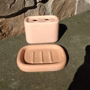 Vintage Toothbrush Holder and Soap Dish Japan Sears