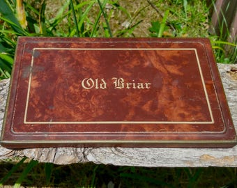 Antique Old Briar Smoking Tobacco Tin Box