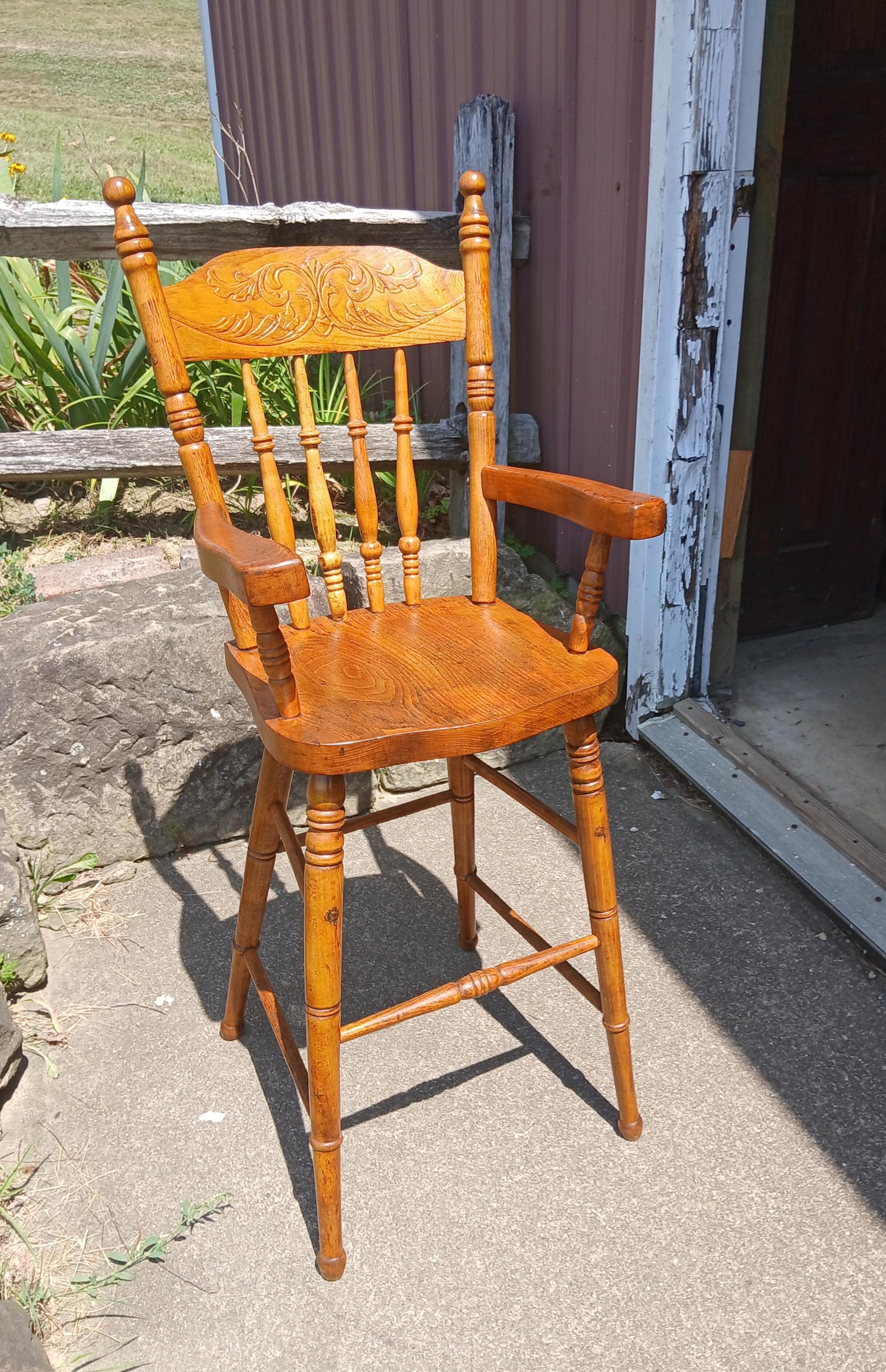 Antique Spindle Back Chair - Etsy