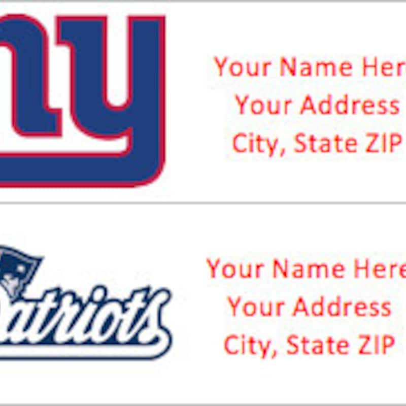 Address Label Football - Etsy