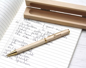 Bolígrafo doble grabado o bolígrafo individual, regalo personalizado, ideal cumpleaños, jubilación, personalización con grabado de nombre