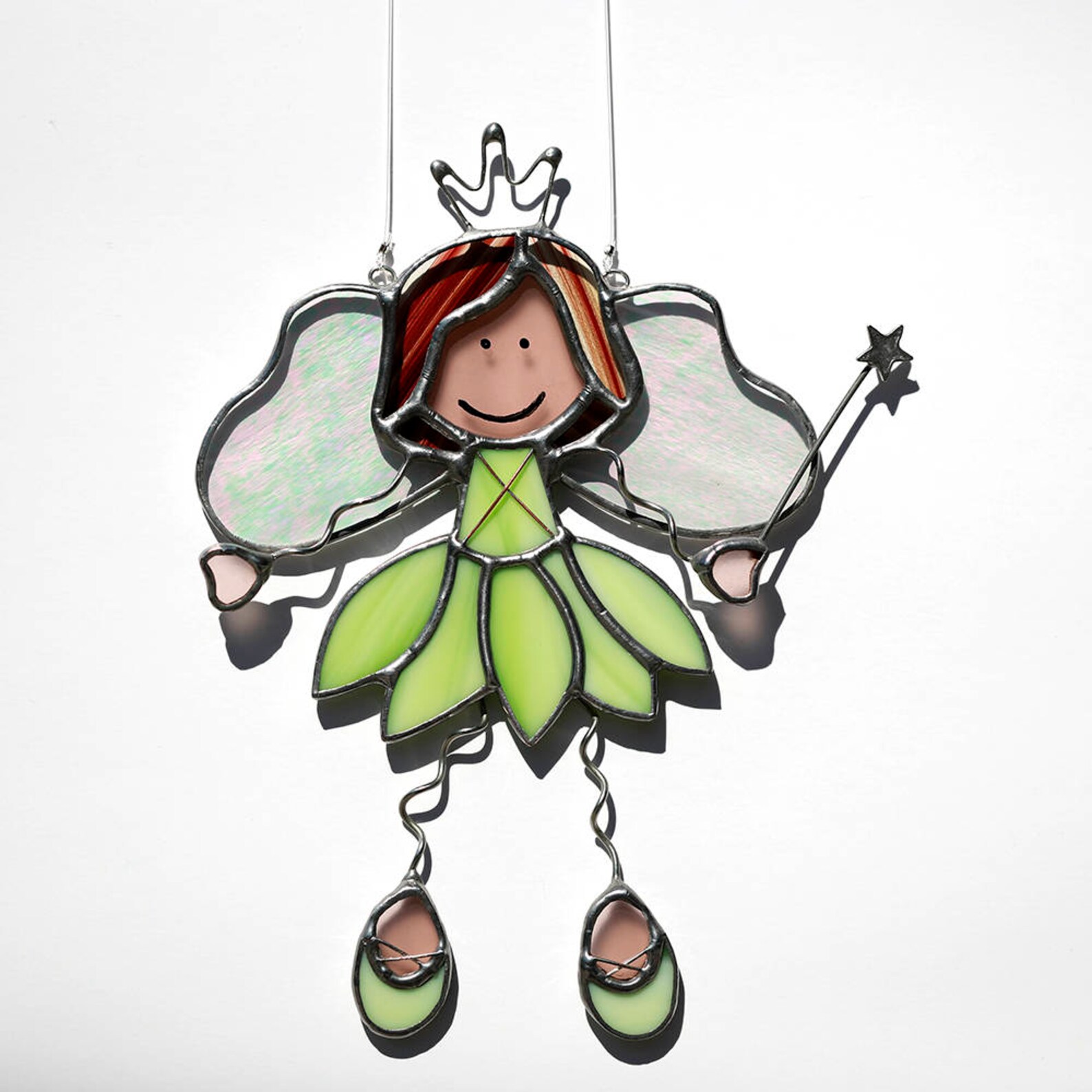 Stained glass fairy suncatcher stain glass fairy princess Etsy