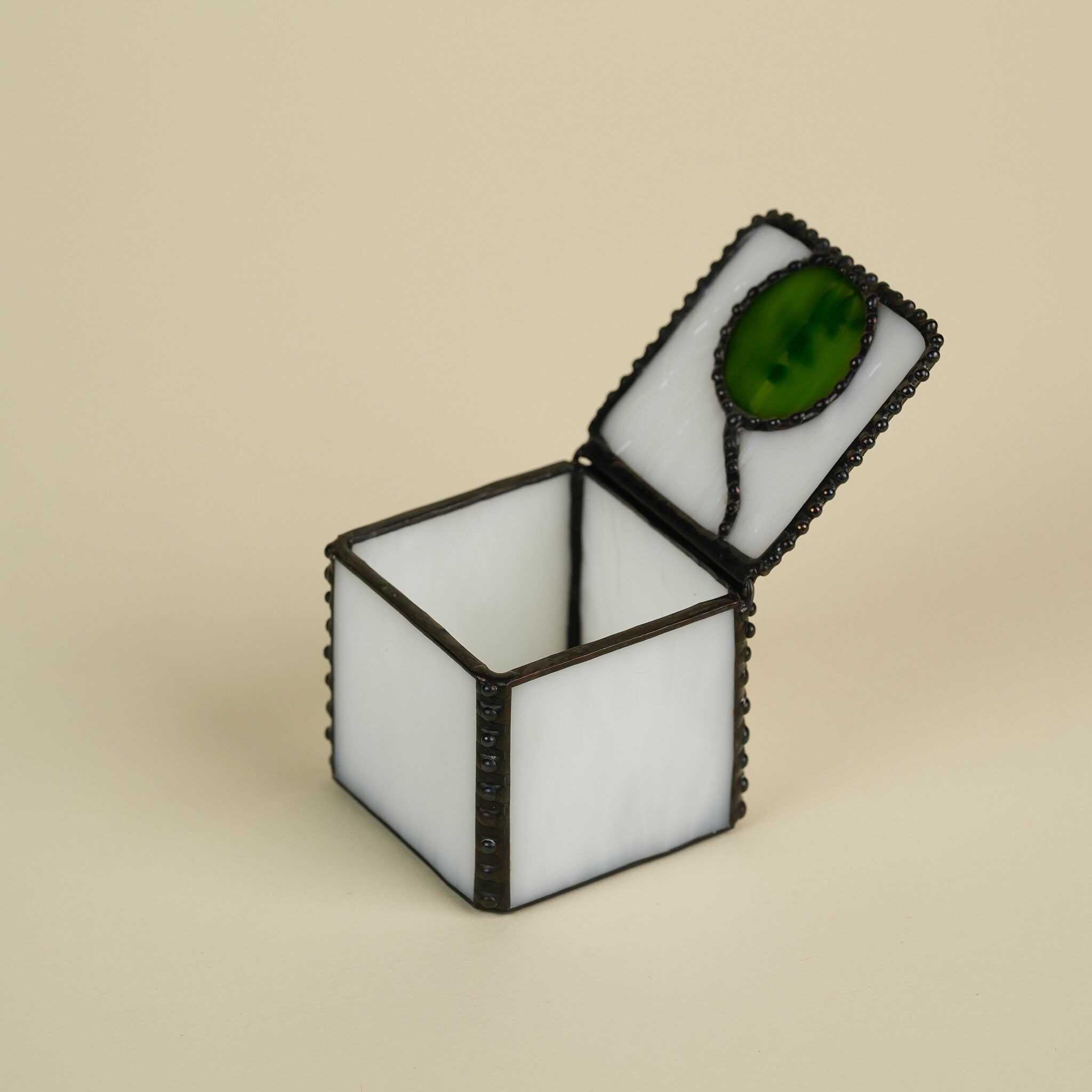 Box Stained Glass Box Tiny Box Jewelry Box Flower Charm Etsy