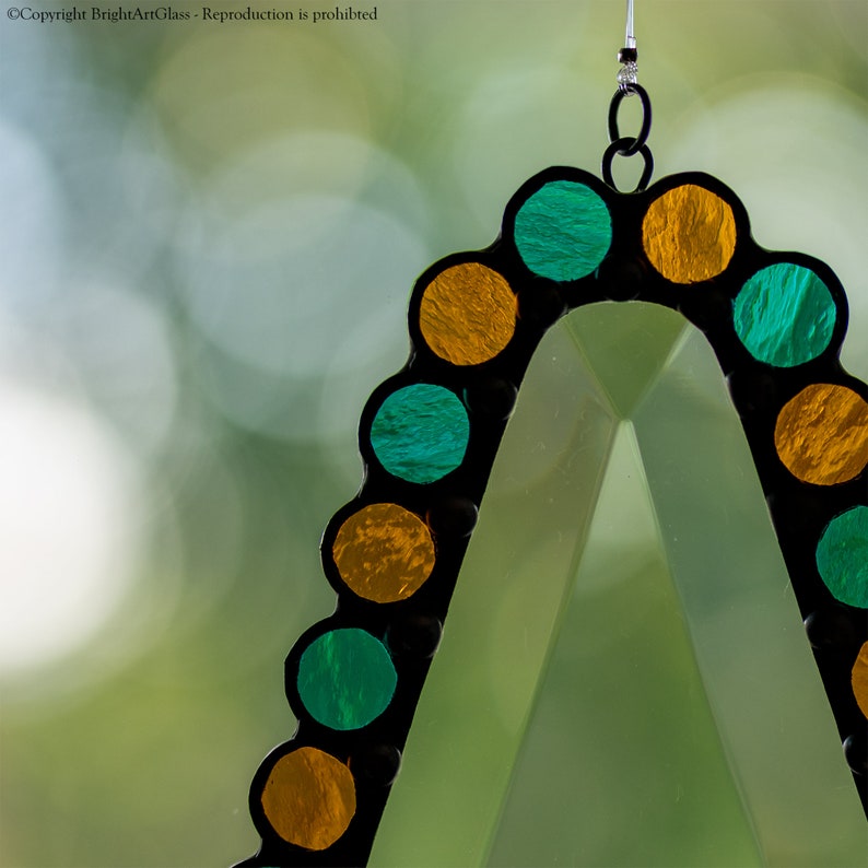 Stained Glass Bevel Art Jewel Design Stained Glass Etsy