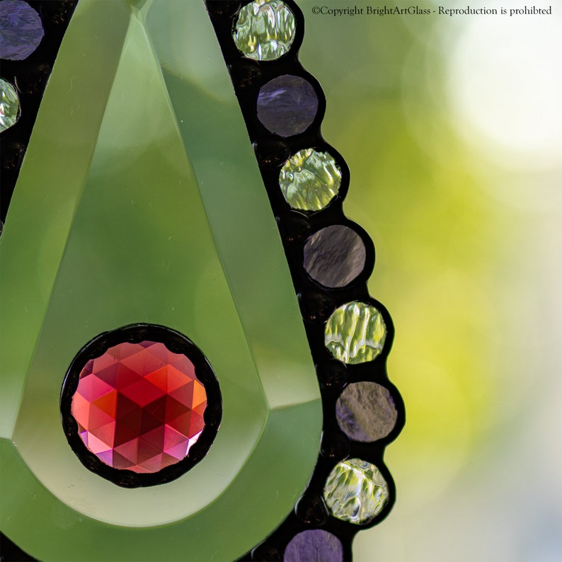 Stained Glass Bevel Art Stained Glass Jewel Art Stained Etsy