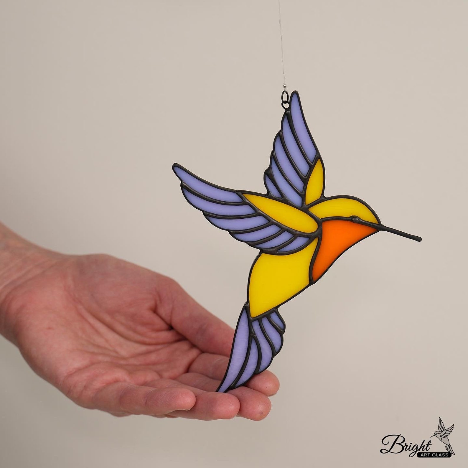 Stained Glass Hummingbird Suncatcher Bird Decor Bird Lover Etsy