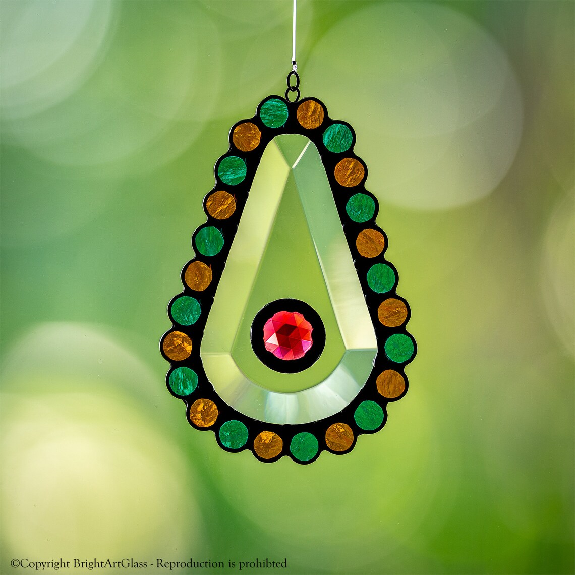 Stained Glass Bevel Art Jewel Design Stained Glass Etsy