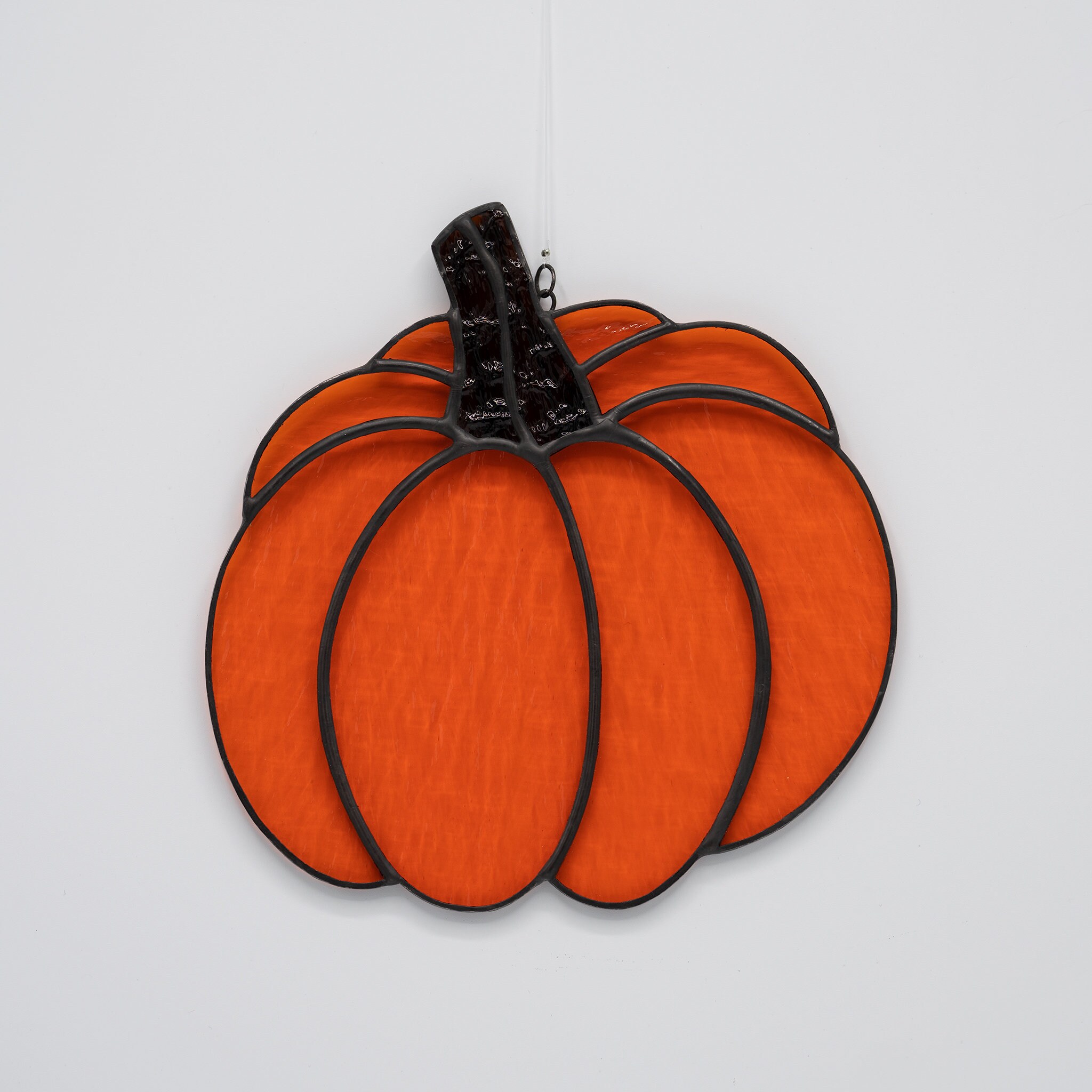 Stained glass pumpkin stained glass halloween decoration | Etsy