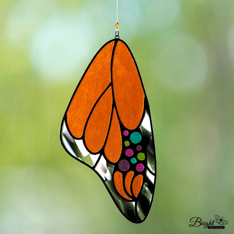 Stained Glass Butterfly Wing Suncatcher Symbol of Etsy