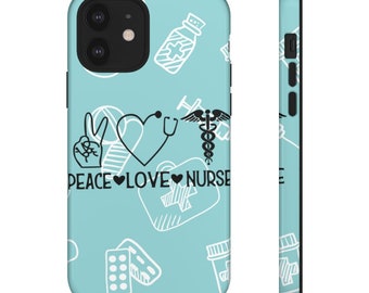 Peace, Love, Nurse - IPhone Tough Phone Case