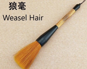 Large Chinese Calligraphy Brush / Weasel Hair / 7 CM Brush Head / 18 CM Total Length / Sumi - e Painting Brush / Chinese Painting Brush