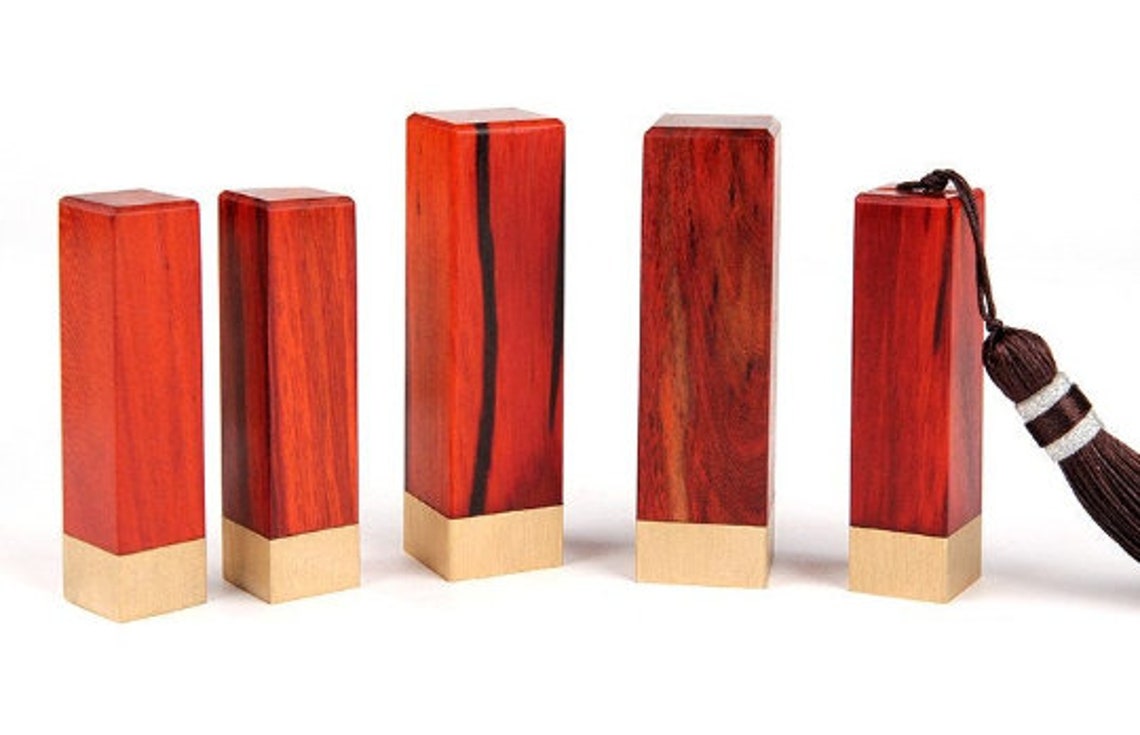 Korean Dojang / Red Sandal Wood Name Stamp / Custom Name in Etsy