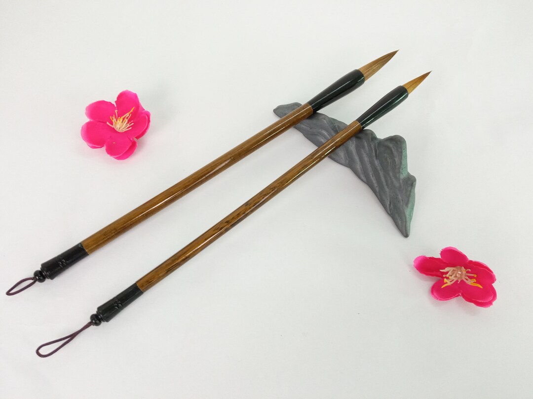 Calligraphy Brush Stand / Chinese Calligraphy Brush Holder / Gray Porcelain Mountain Paperweight