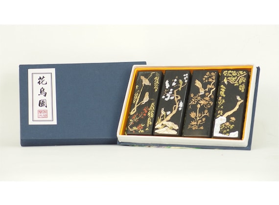 Buy Chinese Ink Stick / Oriental Art Ink Stone / Chinese Calligraphy Four  Ink Stick Set / Birds and Flowers Chinese Painting Design / With Box Online  in India 