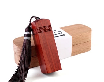 Korean Gift / Custom Name in Korean / Sandal Wood Name Engraving / Name in Korean Characters / Hangul Name Seal